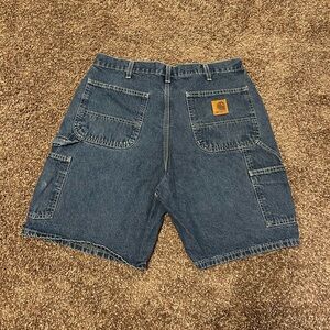 Carharrt cargo jean shorts mens size 34
